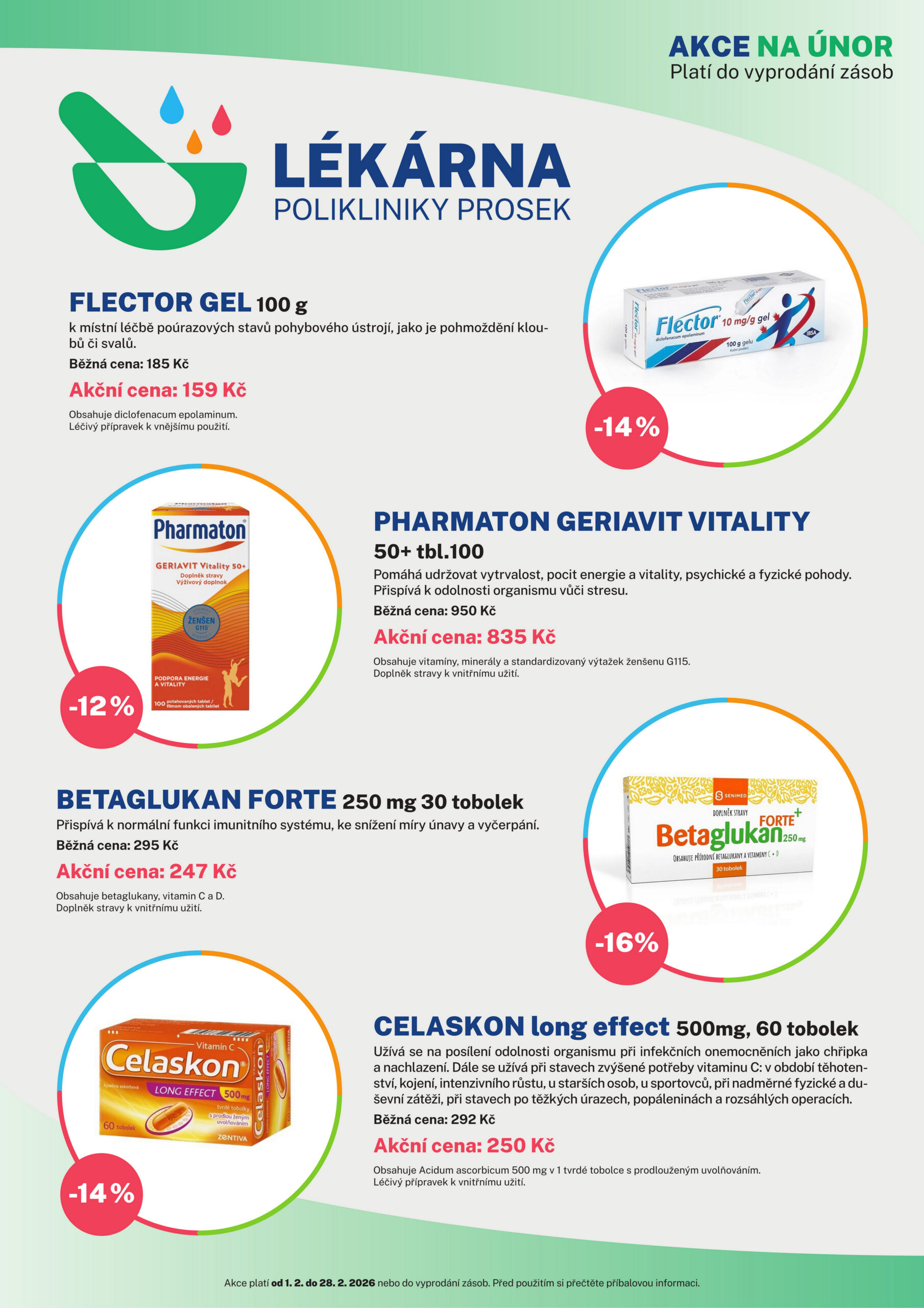 Nabídka produktů lékárny na 2/2026